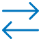 left and right arrows